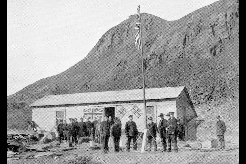 To assert sovereignty in the Arctic Archipelago, the Canadian government established Mounted Police Posts, like this one at Dundas, on Devon island. The annual expeditions in the eastern Arctic resupplied these posts and exchanged personnel. (Government of Canada image)