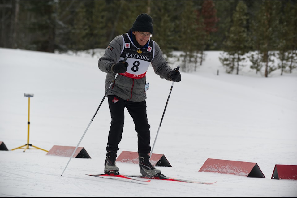 Doug MacLean from the Yukon begins his first lap during the free skate race on Feb. 20. (Jake Howarth/Yukon News)