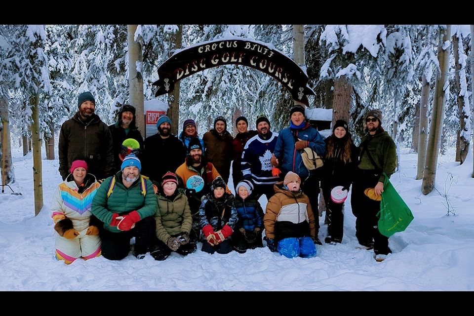 Ten players enjoyed competitive disc golf while raising funds to support Dawson City's food bank during the Ice Bowl events on Jan. 4 and 11. (City of Dawson Parks & Recreation/Facebook)