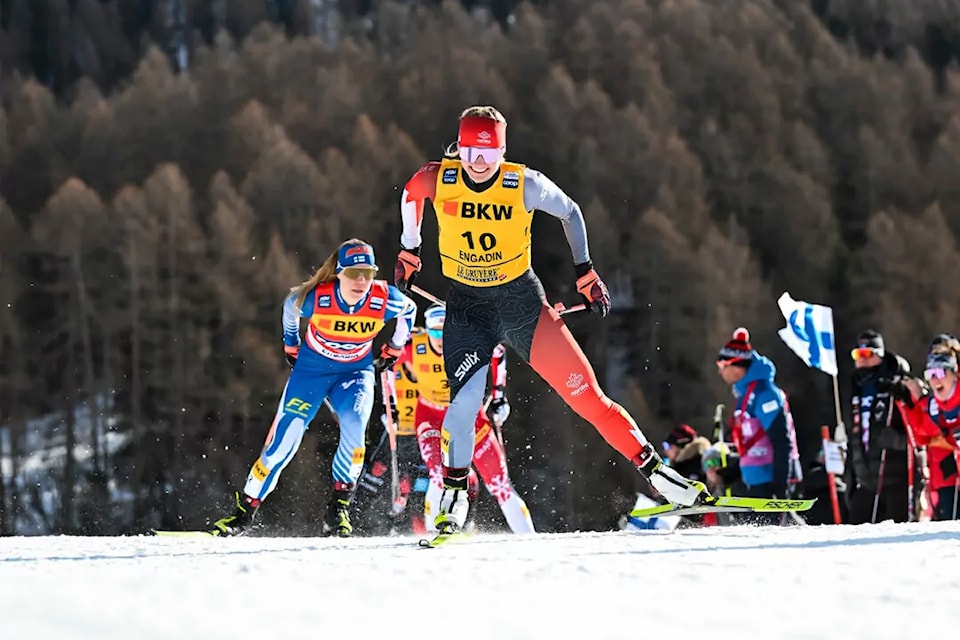 Sonjaa Schmidt was all smiles while taking on a sprint free technique world cup event in the Swiss Alps. (Nordiq Canada/Submitted)