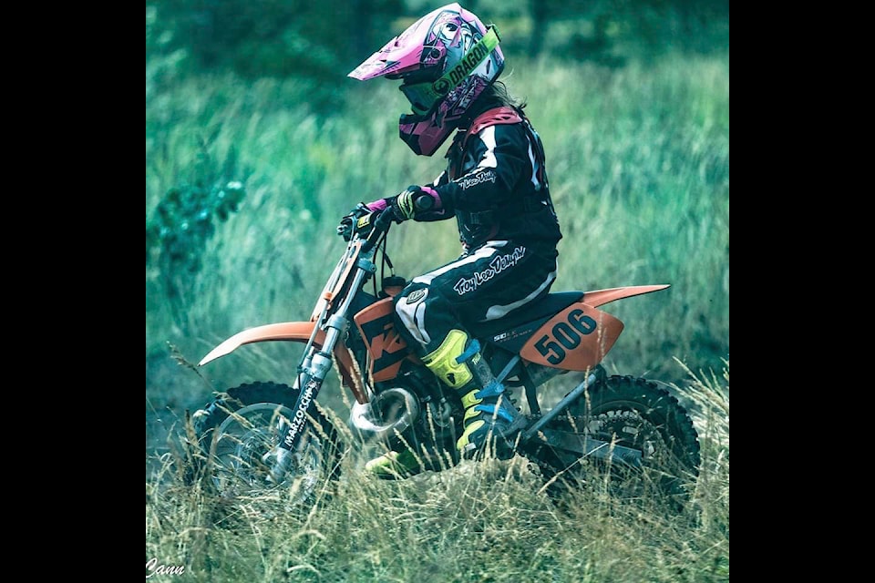 Rylee Outton competes in the YCCMA Harescramble on July 24. (Mike McCann/Submitted)