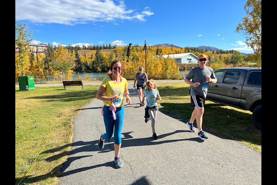 Runners along the Yukon River waterfront. (Submitted)