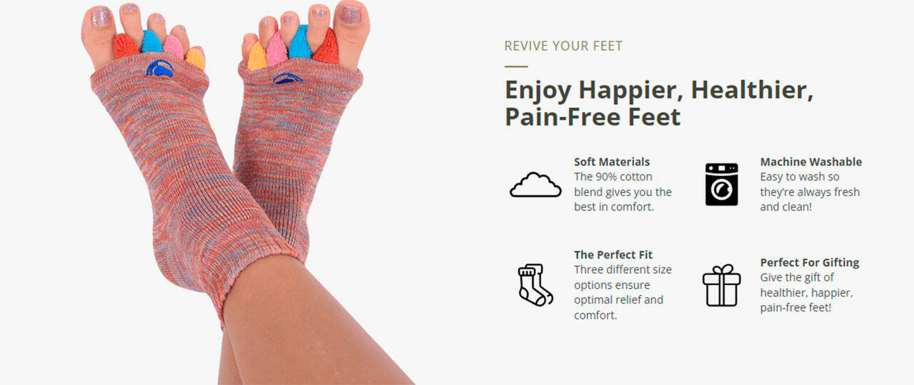 Relieve foot pain with Foot Alignment Socks in Purple. – My-Happy Feet -  The Original Foot Alignment Socks