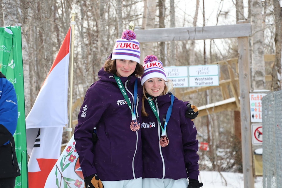 Biathletes Cole Germain and Cheyenne Tirschmann won Team Yukon’s first medal at the competition. (Courtesy/Team Yukon)