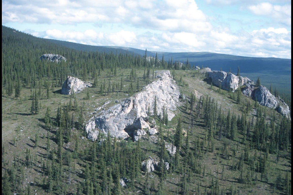 Bluefish Caves, located in the northern Yukon, is a controversial archaeological site that has evidence that people occupied the site 24,000 years ago. (Courtesy/Government of Yukon, Ruth Gotthardt)