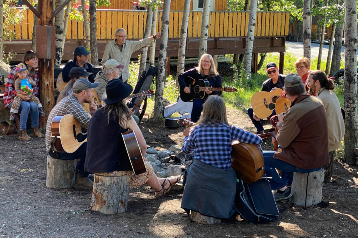 Musicians at the Kluane Mountain Bluegrass Festival in 2022. (J Scott Wilson)