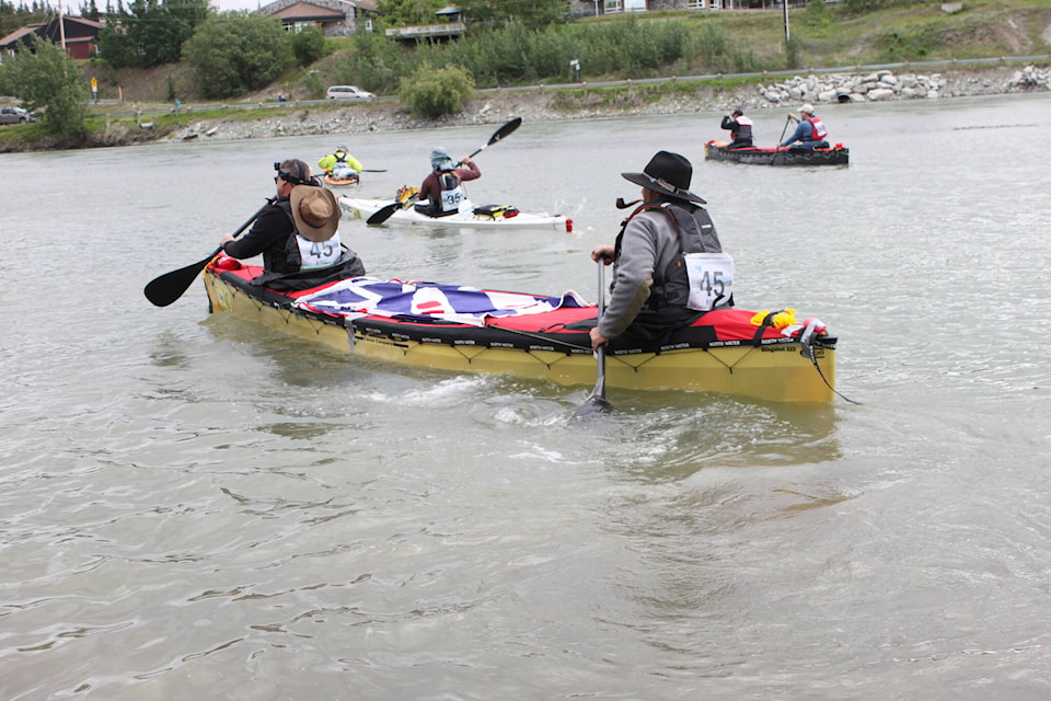 Yukon River Quest teams begin their journey up the Yukon River to Dawson City. (Yukon News file)