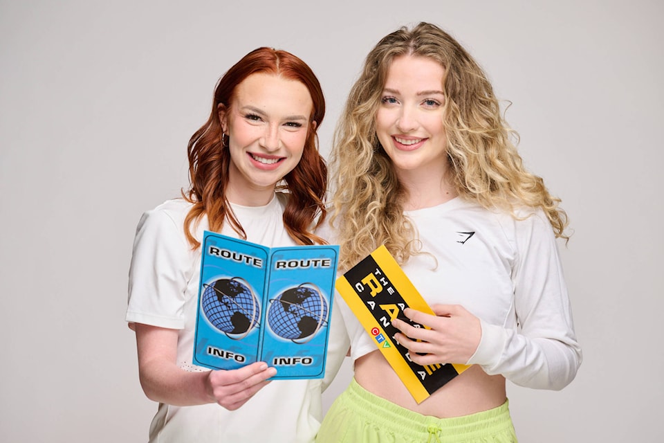 Whitehorse resident Lily Bateman, left, and her teammate Gracie Lowes competed on the most recent season of The Amazing Race Canada. (CTV image)