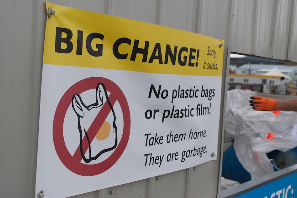 Raven ReCentre is no longer accepting soft plastics. The centre, seen on Oct. 12, is making more changes to make way for governments to take the lead on recycling in Whitehorse. (Dana Hatherly/Yukon News)