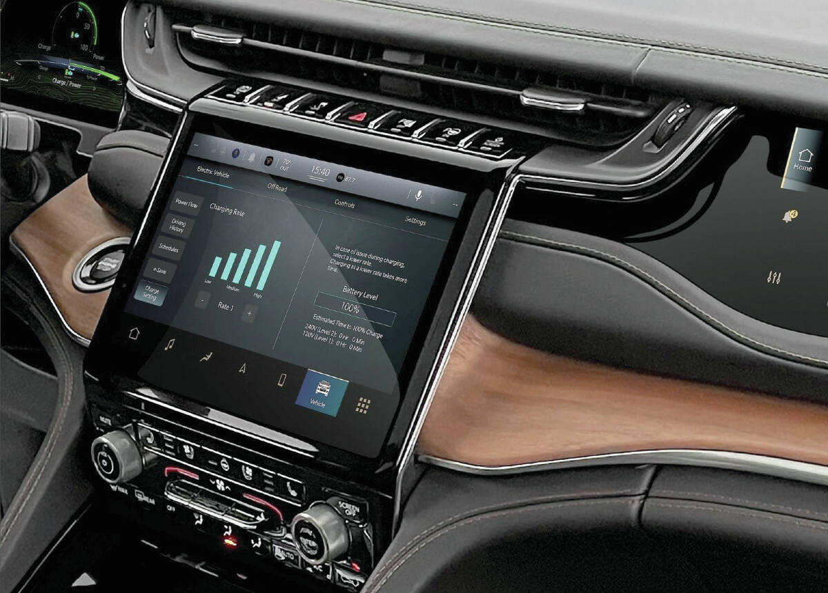The main screen in the centre stack is functional, quick enough to react and a thing of beauty. Note that the primary controls are buttons or switches (not buried in screen menus). PHOTO: STELLANTIS